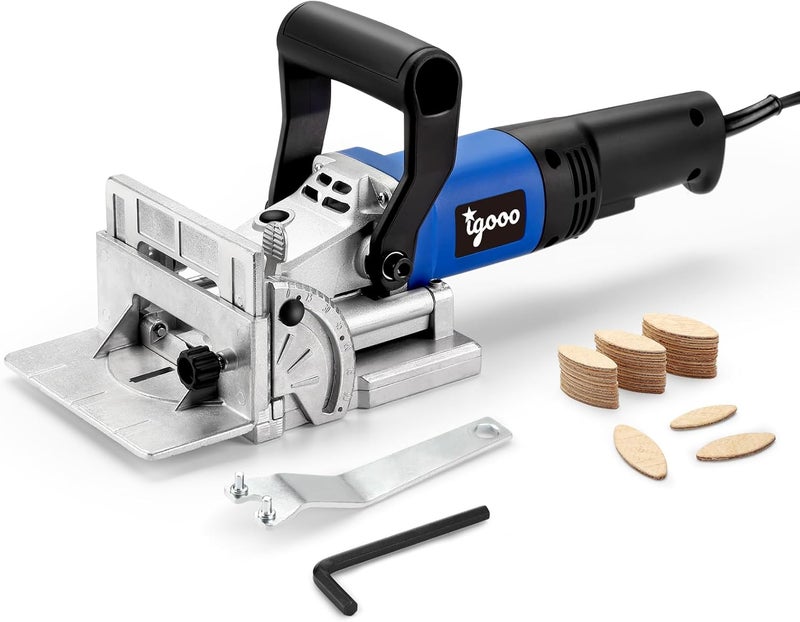 igooo Biscuit Joiner Plate Jointer, 4" Tungsten Carbide Tipped Blade, 120V 60Hz 760W, Model BJ760 - Image 1